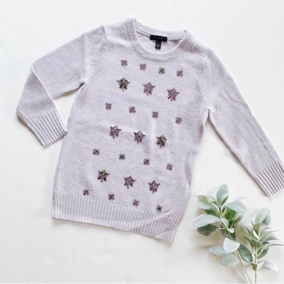 J.Crew Jewelled Cluster Sweater - Picture 2 of 5
